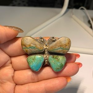 Sterling silver m & s Royston Turquoise ring